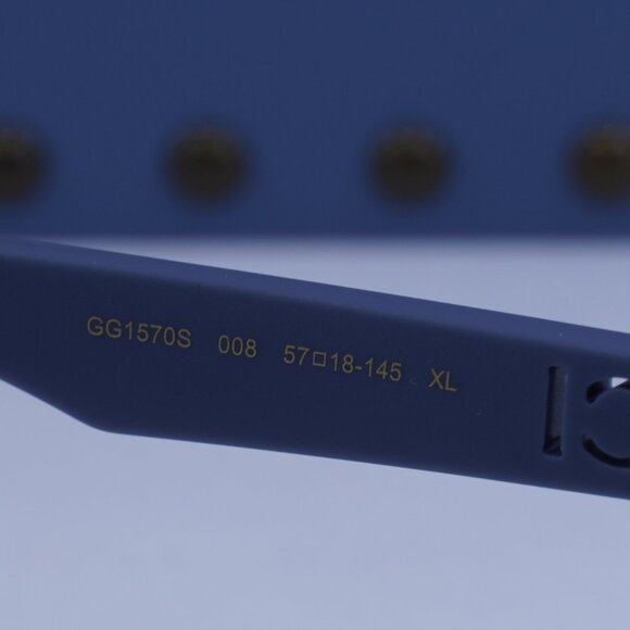 Gucci GG1570S 008 Square Sunglasses - Blue - Picture 7 of 11